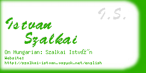 istvan szalkai business card